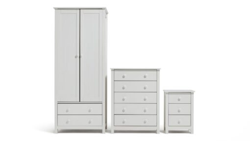 Argos Home Scandinavia 3 Piece 2 Door Wardrobe Set - White