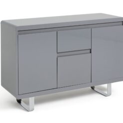 Argos Home Sleigh 3 Door 1 Drawer Sideboard - Grey Gloss