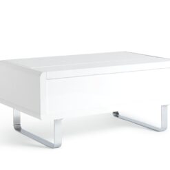 Argos Home Sleigh Gloss Gas Lift Coffee Table - White