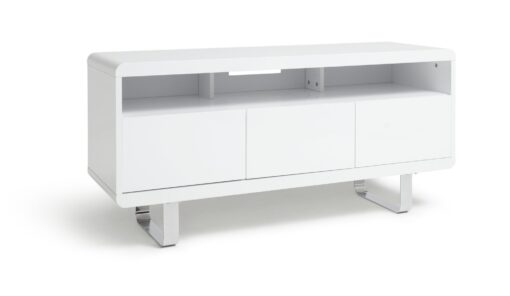 Argos Home Sleigh TV Unit - White Gloss