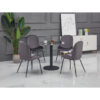 Augustus 80Cm Round Table With Set Of 4 Anton Dining Chairs Dining Set