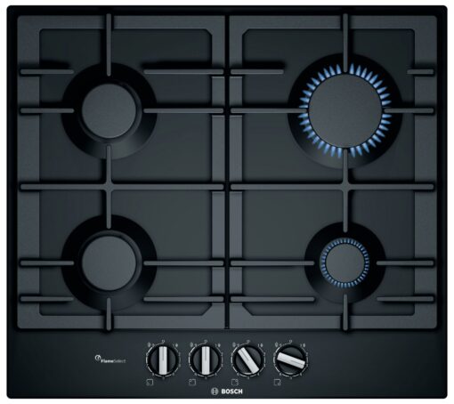 Bosch PCP6A6B90 Cast Iron Support Gas Hob - Black