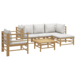 Bruyning Bamboo Wicker Seating Group with Cushions