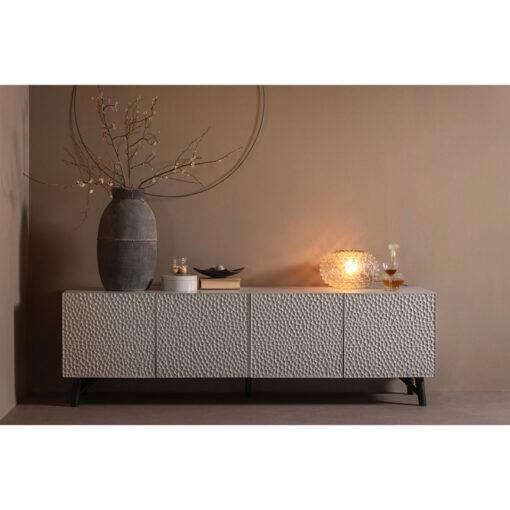 Carved Organic Tv Unit Mist