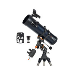 Celestron AstroMaster 130EQ Astronomy Telescope, Phone Adapter & T-Adapter/Barlow