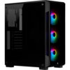 Corsair iCUE 220T RGB, Tempered Glass Mid-Tower ATX Smart Gaming Case, Black