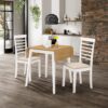 Extendable Drop Leaf Solid Dining Set