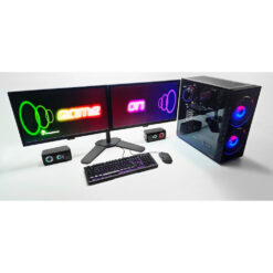 Fast Gaming PC Bundle Dual Monitor i7-7700 512 M.2 16GB DDR4 GTX1650