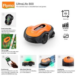 Flymo UltraLife 800 Cordless Robotic Lawnmower - 18V