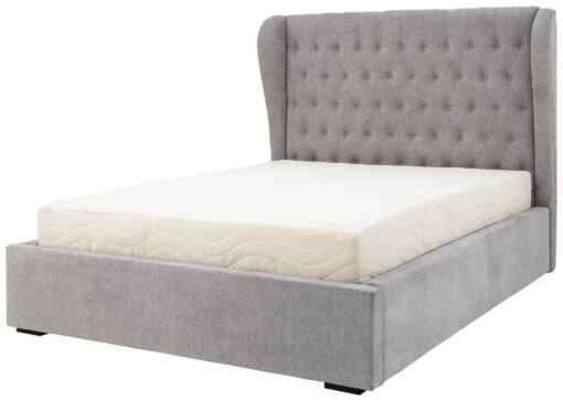 GFW Dakota Kingsize Fabric End Lift Ottoman Bed - Grey