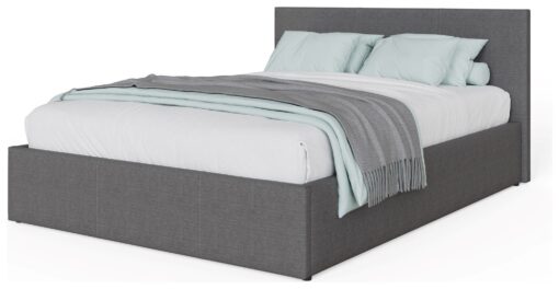 GFW End Lift Double Fabric Ottoman Bed - Grey