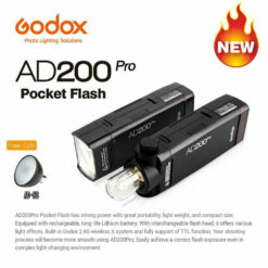 Godox AD200Pro TTL 2.4G HSS 200Ws 2900mAh Lithimu Battery Pocket Flash