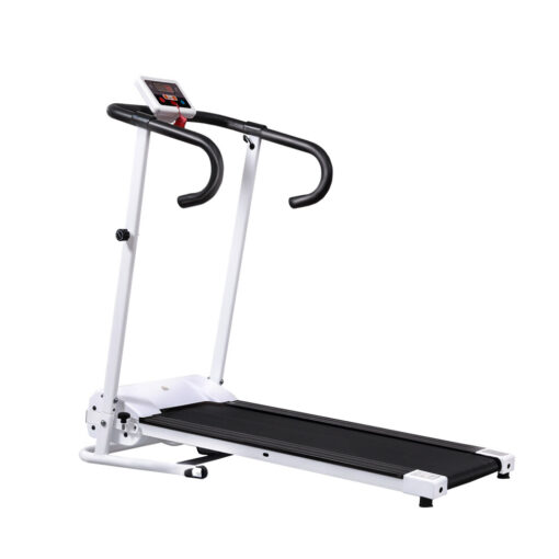 HOMCOM 1-10Km/h Folding Treadmill Home Running Fitness Machine w/ Safety Stopper