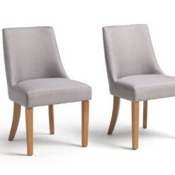 Habitat Alec Pair of Midback Dining Chairs - Grey