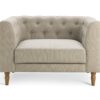 Habitat Barnwell Fabric Cuddle Chair - Natural