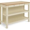 Habitat Chicago Solid Wood 2 Seater Bar Island - Cream