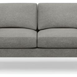 Hutch Fabric Block Arm 2 Seater Sofa - Dove Grey