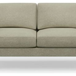 Hutch Fabric Block Arm 2 Seater Sofa - Oat