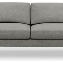 Hutch Fabric Block Arm 3 Seater Sofa - Dove Grey