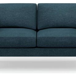 Hutch Fabric Curve Arm 2 Seater Sofa - Aegean Blue