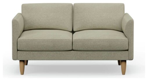 Hutch Fabric Curve Arm 2 Seater Sofa - Oat