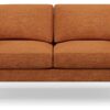 Hutch Fabric Curve Arm 2 Seater Sofa - Rust