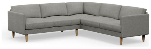 Hutch Fabric Curve Arm 7 Seater Corner Sofa - Dove Grey