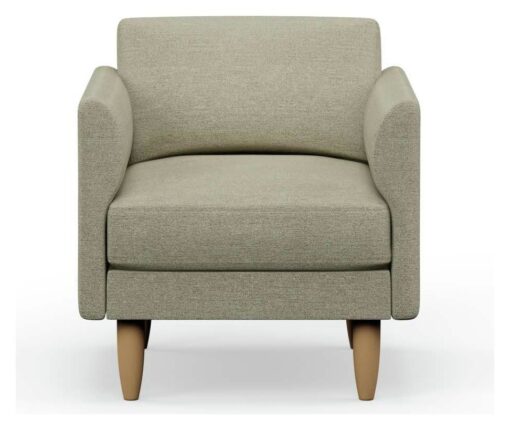 Hutch Fabric Curve Arm Armchair - Oat