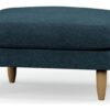 Hutch Fabric Footstool - Aegean Blue