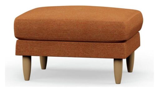 Hutch Fabric Footstool - Rust