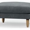 Hutch Fabric Footstool - Slate Grey