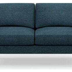 Hutch Fabric Round Arm 2 Seater Sofa - Aegean Blue