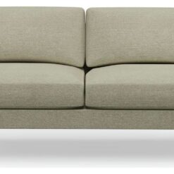 Hutch Fabric Round Arm 3 Seater Sofa - Oat