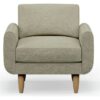 Hutch Fabric Round Arm Armchair - Oat