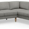 Hutch Plus Fabric Round Arm 5 Seater Corner Sofa - Dove Grey