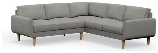 Hutch Plus Fabric Round Arm 5 Seater Corner Sofa - Dove Grey