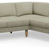 Hutch Plus Fabric Round Arm 5 Seater Corner Sofa - Oat