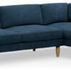 Hutch Slim Reversible Round Arm 5 Seater Sofa - Ink Blue