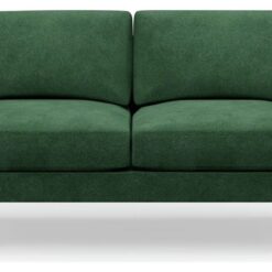 Hutch Velvet Block Arm 2 Seater Sofa - Sage Green