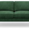 Hutch Velvet Curve Arm 2 Seater Sofa - Sage Green