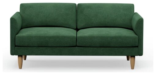 Hutch Velvet Curve Arm 3 Seater Sofa - Sage Green