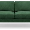 Hutch Velvet Round Arm 2 Seater Sofa - Sage Green