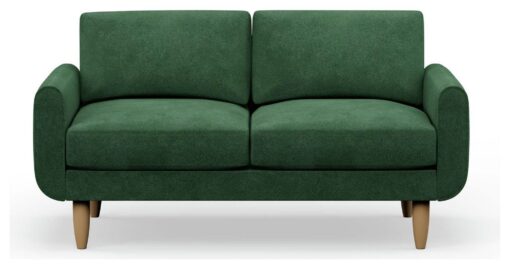 Hutch Velvet Round Arm 2 Seater Sofa - Sage Green