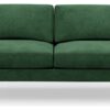 Hutch Velvet Round Arm 3 Seater Sofa - Sage Green