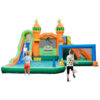 Inflatable Bouncy Castle Water Slide W/ Splash Pools & Football Goal