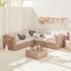 Ini 5 - Seater Rattan Garden Furniture Corner Sofa Set