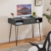 Kemah Wooden Computer Desk Rectangle Laptop Desk with Drawer and Open Shelf