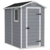 Keter Garden Shed Manor 46 Grey Outdoor Log Timber Cabin Firewood Storage Shed