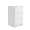 Legato 3 Drawer Bedside Table - White Gloss