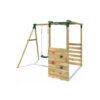(Monkey Bars - Solar, Green) Rebo Wooden Children's Garden Swing Set with Monkey Bars